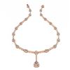 Image 3 : 15.11 ctw Morganite & Diamond Necklace 18K Rose Gold - REF-890M9G