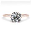 Image 1 : 1.0 ctw VS/SI Cushion Diamond Engagment Ring 18k Rose Gold - REF-287H4R