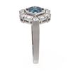 Image 2 : 2.18 ctw Intense Blue Diamond Ring 18K White Gold - REF-268X2A