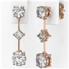 Image 3 : 1.85 ctw Diamond Designer Earrings 18K Rose Gold - REF-228G8W