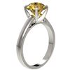 Image 3 : 2.50 ctw Certified Intense Yellow Diamond Solitaire Ring 10k White Gold - REF-564F5M