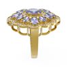 Image 2 : 7.59 ctw Tanzanite & Diamond Ring 18K Yellow Gold - REF-167M6G