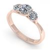 Image 1 : 1 ctw Past Present Future VS/SI Diamond Ring Martini 14k Rose Gold - REF-110K4Y