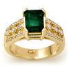 Image 1 : 2.75 ctw Emerald & Diamond Ring 14k Yellow Gold - REF-85K5Y