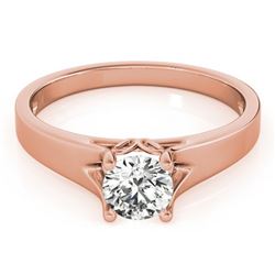 0.75 ctw Certified VS/SI Diamond Ring 18k Rose Gold - REF-133G6W
