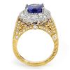 Image 2 : 5.40 ctw Tanzanite & Diamond Ring 2-Tone 14k 2-Tone Gold - REF-224G8W