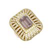 Image 3 : 7.49 ctw Morganite & Diamond Ring 18K Yellow Gold - REF-490Y9X
