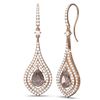 Image 2 : 9.95 ctw Morganite & Diamond Earrings 18K Rose Gold - REF-540K2Y