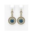 Image 1 : 3.93 ctw Intense Blue Diamond Earrings 18K Yellow Gold - REF-399W5H