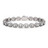 Image 1 : 9.49 ctw Oval Cut Diamond Micro Pave Bracelet 18K White Gold - REF-798K3Y