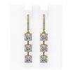 Image 1 : 5.03 ctw Cushion Diamond Earrings 18K Yellow Gold - REF-884W8H