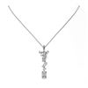 Image 2 : 2.2 ctw Emerald Cut Diamond Designer Necklace 18K White Gold - REF-509N9F