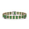 Image 1 : 13.9 ctw Jade & Diamond Bracelet 14K Rose Gold - REF-235Y3X