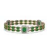 Image 2 : 13.9 ctw Jade & Diamond Bracelet 14K Rose Gold - REF-235Y3X