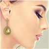 Image 3 : 33.92 ctw Canary Citrine & Diamond Victorian Earrings 14K Yellow Gold - REF-446K9Y