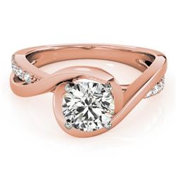 1.15 ctw Certified VS/SI Diamond Ring 18k Rose Gold - REF-286F2M