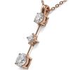 Image 3 : 0.9 ctw Diamond Designer Necklace 18K Rose Gold - REF-121H2R