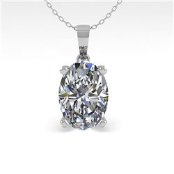 0.50 ctw VS/SI Oval Diamond Designer Necklace 14k White Gold - REF-54G8W