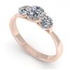 Image 1 : 1 ctw Past Present Future VS/SI Diamond Ring Martini 18k Rose Gold - REF-133N5F