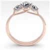 Image 2 : 1 ctw Past Present Future VS/SI Diamond Ring Martini 18k Rose Gold - REF-133N5F