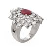 Image 1 : 6.12 ctw Ruby & Diamond Ring 18K White Gold - REF-283Y3X
