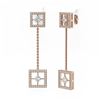 Image 3 : 2.25 ctw Diamond Designer Earrings 18K Rose Gold - REF-264K2Y