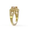 Image 3 : 2.29 ctw Certified Morganite & Diamond Victorian Ring 14K Yellow Gold - REF-107K3Y