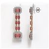 Image 2 : 11.38 ctw Tourmaline & Diamond Earrings 14K Rose Gold - REF-245H3R