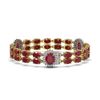 Image 2 : 34.17 ctw Ruby & Diamond Bracelet 14K Yellow Gold - REF-269H2R