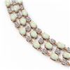 Image 3 : 34.85 ctw Opal & Diamond Necklace 10K Rose Gold - REF-618A2N