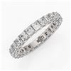 Image 1 : 3.5 ctw Princess Cut Diamond Eternity Ring 18K White Gold - REF-357W3H
