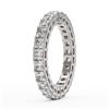 Image 3 : 3.5 ctw Princess Cut Diamond Eternity Ring 18K White Gold - REF-357W3H
