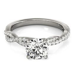 1.25 ctw Certified VS/SI Diamond Ring 18k White Gold - REF-300H2R