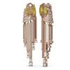 Image 2 : 7.64 ctw Canary Citrine & Diamond Earrings 18K Rose Gold - REF-318Y4X