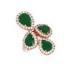 Image 3 : 9.57 ctw Emerald & Diamond Ring 18K Rose Gold - REF-272A8N