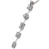 Image 3 : 1.4 ctw Mix cut Diamonds Designer Necklace 18K White Gold - REF-183N8F