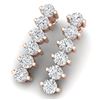 Image 1 : 3 ctw Certified VS/SI Diamond Earrings 18K Rose Gold - REF-277X5A