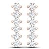 Image 3 : 3 ctw Certified VS/SI Diamond Earrings 18K Rose Gold - REF-277X5A