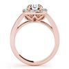 Image 3 : 1.8 ctw Certified VS/SI Diamond 2pc Wedding Set Halo 14k Rose Gold - REF-199H2R