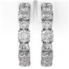 Image 2 : 3.9 ctw Cushion Cut Diamond Designer Earrings 18K White Gold - REF-367R6K