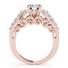 Image 2 : 1.7 ctw Certified VS/SI Diamond Ring 18k Rose Gold - REF-327X3A