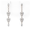 Image 2 : 5.28 ctw Marquise Cut Diamond Designer Earrings 18K Rose Gold - REF-621H3R