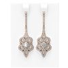 Image 1 : 2.74 ctw Diamond Earrings 18K Rose Gold - REF-344K4Y