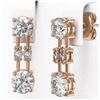 Image 3 : 3 ctw Marquise Cut Diamond Designer Earrings 18K Rose Gold - REF-443H6R