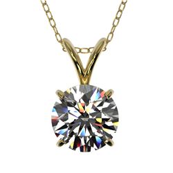 1.07 ctw Certified Quality Diamond Necklace 10k Yellow Gold - REF-141Y3X