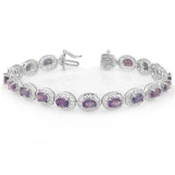 18.0 ctw Tanzanite Bracelet 18k White Gold - REF-161X8A
