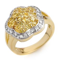1.50 ctw Yellow Sapphire & Diamond Ring 14k Yellow Gold - REF-81N8F