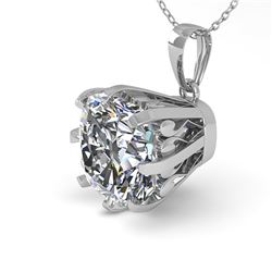 1 ctw VS/SI Cushion Diamond Necklace Vintage 18k White Gold - REF-297X2A