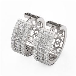 7.28 ctw Marquise Cut Diamond Designer Earrings 18K White Gold - REF-735R3K
