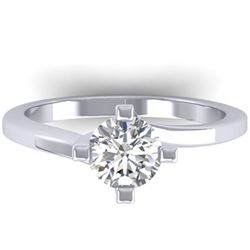 1 ctw Certified VS/SI Diamond Solitaire Ring 14k White Gold - REF-295X2A